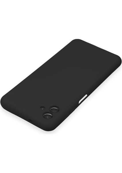 Samsung Galaxy A04E Kılıf Nano Içi Kadife Silikon - Siyah