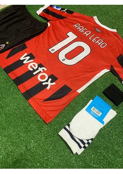 A.c M.i.l.a.n 2024-25 Yeni Sezon Rafa Leao Iç Saha Çocuk Forması 4'lü modelleri