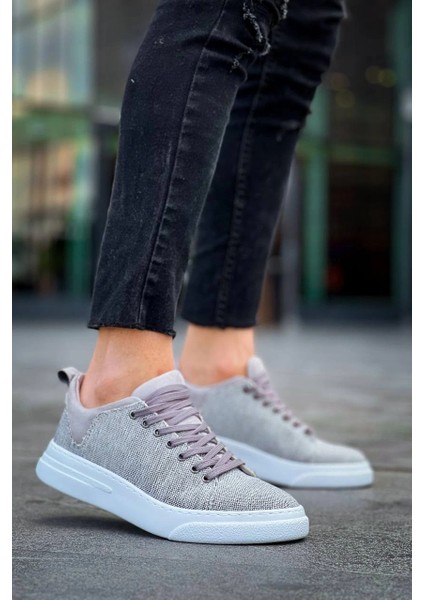 KB-X204 Kuback Gri Keten Beyaz Yüksek Taban Günlük Erkek Spor Ayakkabı fırsatları
