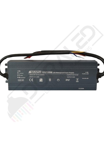 12 Volt 12,5 Amper IP67 Su Geçirmez Dış Cephe LED Adaptör 150 Watt indirimleri