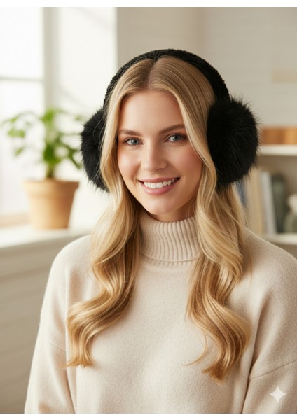 Peluş Katlanabilir Kuş Tüylü Kulaklık