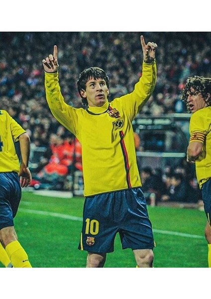 Fc. B.a.r.c.e.l.o.n.a 2008/09 Sezonu Lionel Messi Nostalji Forması (Yellow)