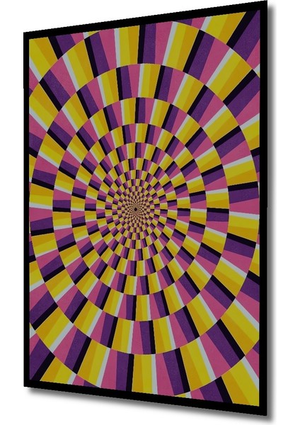 Çerçeve Görünümlü Renkli Optik Illüzyon Dekoratif Ahşap Mdf Ev Duvar Tablo Dikdörtgen Ev Duvar Tablo fiyatları