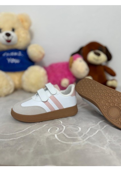 Mınıstep Pudra Unisex Çocuk Spor Ayakkabı Cırt Cırtlı Rahat ve Şık Günlük Sneaker fırsatları