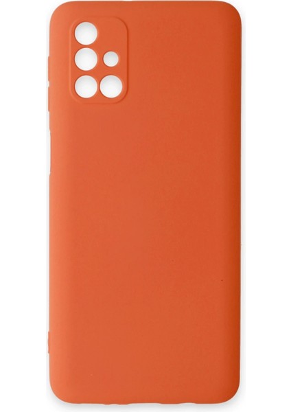 Samsung Galaxy M31S Kılıf Nano Içi Kadife Silikon - Turuncu fırsatları