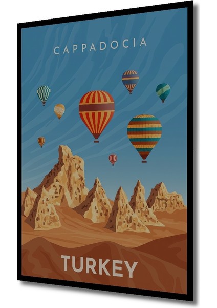 Çerçeve Görünümlü Kapadokya Balon Turu Dekoratif Ahşap Mdf Ev Duvar Tablo Dikdörtgen Ev Duvar Tablo fiyatları