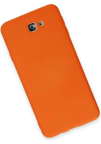 Samsung Galaxy J7 Prime Kılıf Nano Içi Kadife Silikon - Turuncu indirimleri
