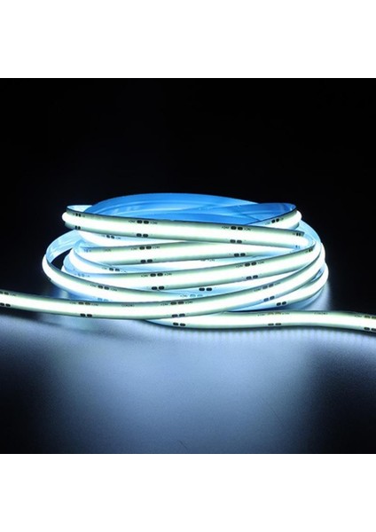 12V 8 mm Esnek Cob Şerit LED Natural Beyaz 320 Ledli IP20 5 m