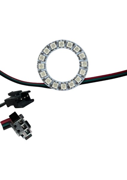 WS2812B Matrix Dijital Esnek Ekran 16 LED Halka Rgb LED Ayrı Ayrı Adresli Matrix Ekran 5V