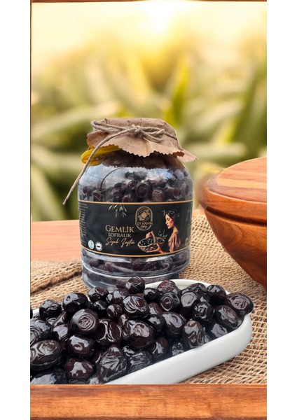 2 KG - Gemlik Süper Siyah Zeytin %100 Doğal/katkısız/koruyucusuz Organik Sertifikalı