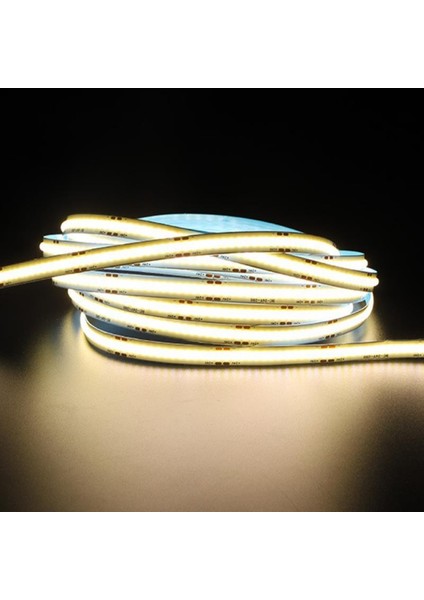 12V 8 mm Esnek Cob Şerit LED Gün Işığı 320 Ledli IP20 5m