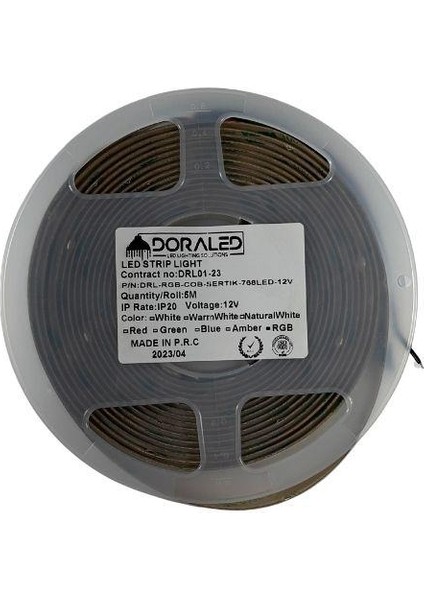 12V 8mm Esnek Cob Şerit LED Rgb 768 Ledli IP20 5m