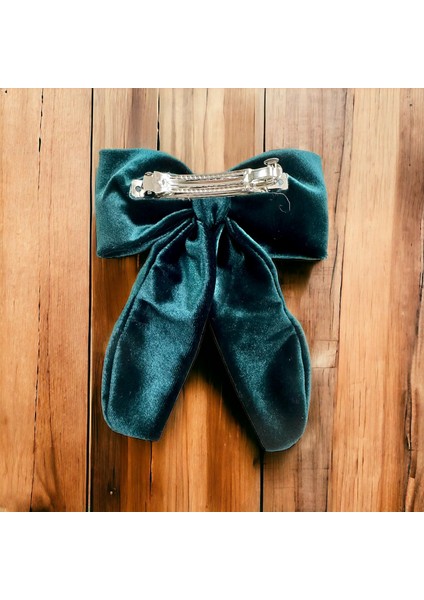 Yeşil Renk Kadife Klipsli Fiyonk Toka fiyatları