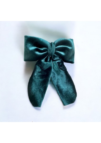 Yeşil Renk Kadife Klipsli Fiyonk Toka modelleri