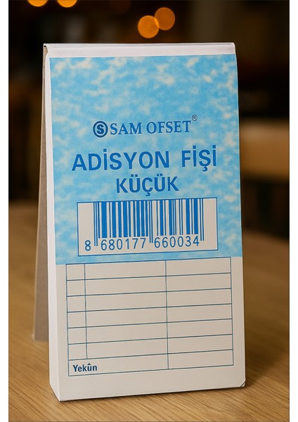 Sam Matbaa Adisyon Bilgi Fişi, Adisyon Defteri 100 Yapraklı, Numaralı Ölçüsü: 7X15 Cm. (144 Cilt) fırsatları