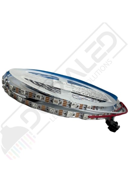 5V 5MM Adreslenebilir WS2812B ARGB Pixel Şerit Led 60 Led 5M Magic Led