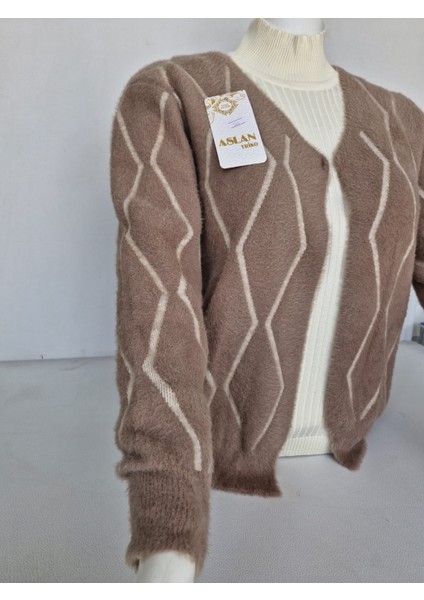 Kadın Yumuşak Dokulu Desenli Triko Hırka - Ceket fiyatları