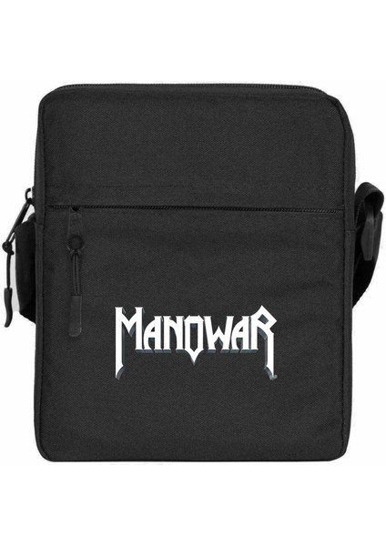 Manowar Logo Classic 2 Omuz Çantası Siyah Renk