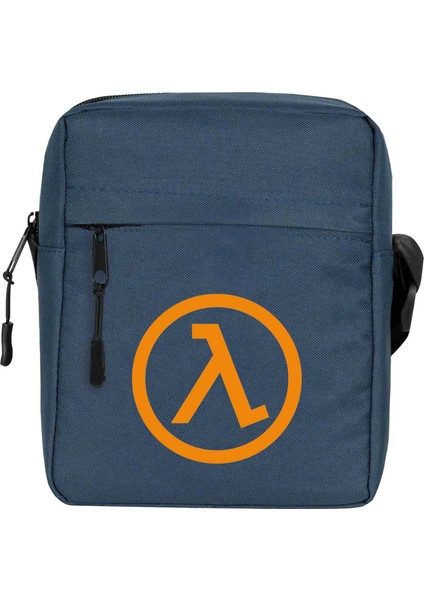 Half Life Logo Omuz Çantası Lacivert Renk