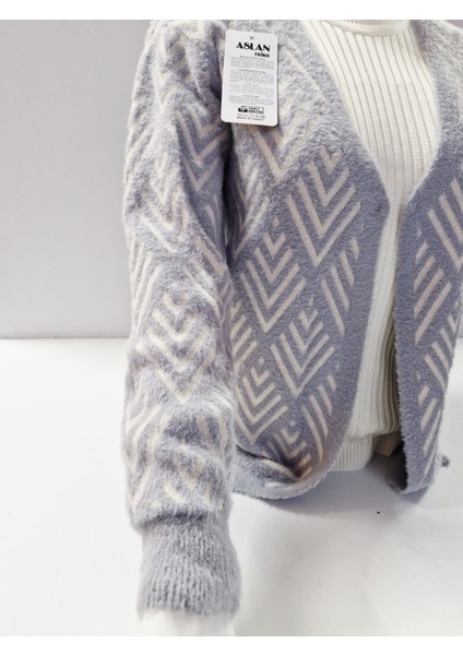 Kadın Yumuşak Dokulu Desenli Triko Hırka - Ceket modelleri