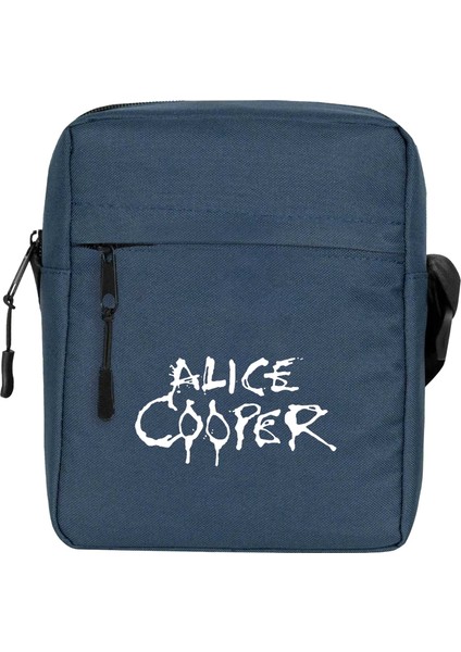 Alice Cooper Logo Omuz Çantası Lacivert Renk