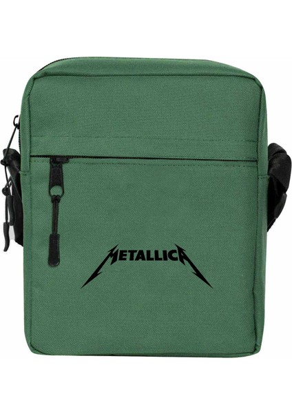 Metallica Classic Logo Omuz Çantası Yeşil Renk