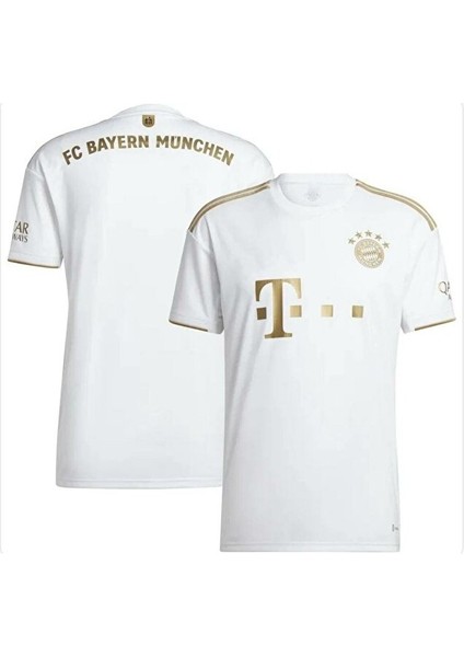 B.a.y.e.r.n/m.ü.n.i.h 2021/22 Sezonu Isimsiz Iç Saha Forması (White-Gold) modelleri