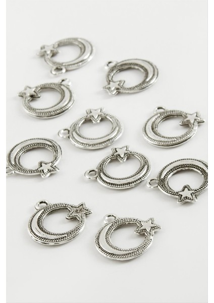 Techmrt Ay Yıldız Tesbih Aparatı 50 Gram-Gümüş Rengi