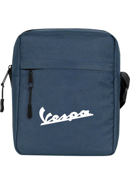 Vespa Logo 3 Omuz Çantası Lacivert Renk