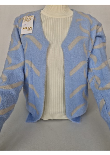 Kadın Yumuşak Dokulu Desenli Triko Hırka - Ceket fırsatları