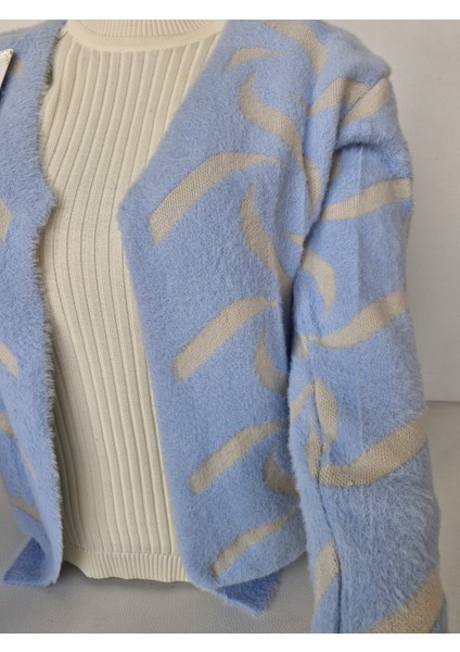 Kadın Yumuşak Dokulu Desenli Triko Hırka - Ceket indirimleri