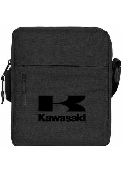 Kawaski Logo Omuz Çantası Siyah Renk