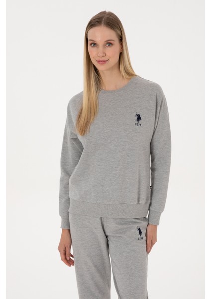 Kadın Gri Melanj Pijama Takım 50318899-VR086 modelleri