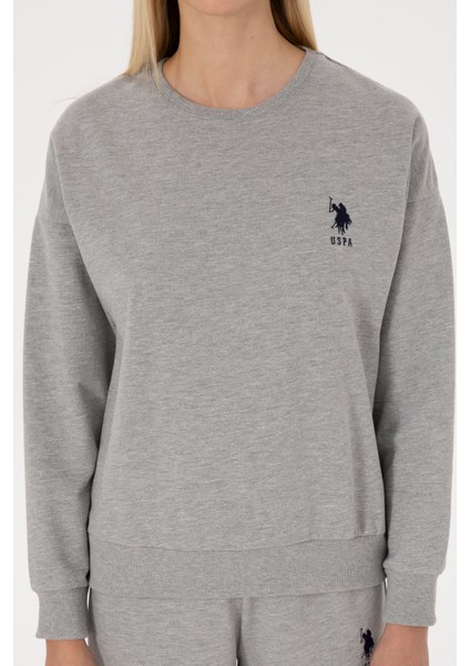 Kadın Gri Melanj Pijama Takım 50318899-VR086