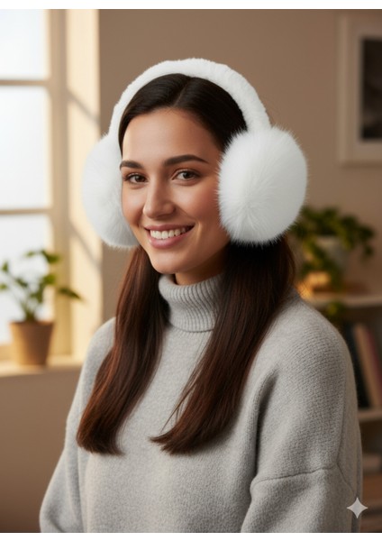 Peluş Katlanabilir Kuş Tüylü Kulaklık