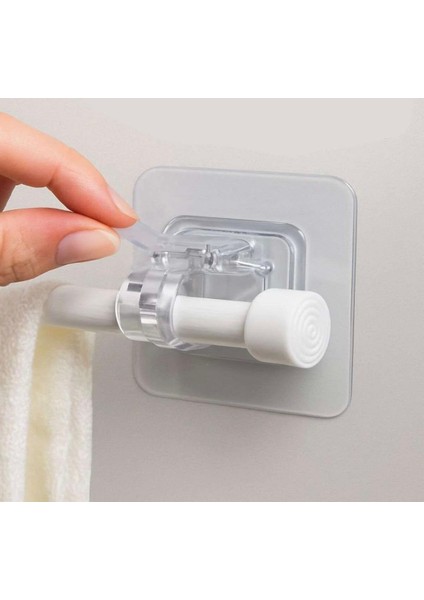 Perde Çubuğu Braketi Kendinden Yapışkanlı Boru Tutucu 2 Adet