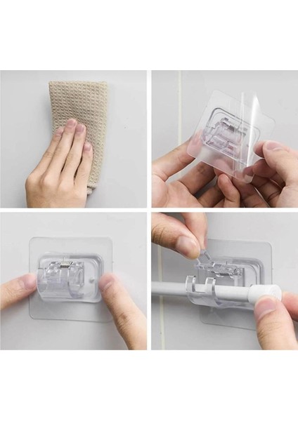 Perde Çubuğu Braketi Kendinden Yapışkanlı Boru Tutucu 2 Adet fiyatları