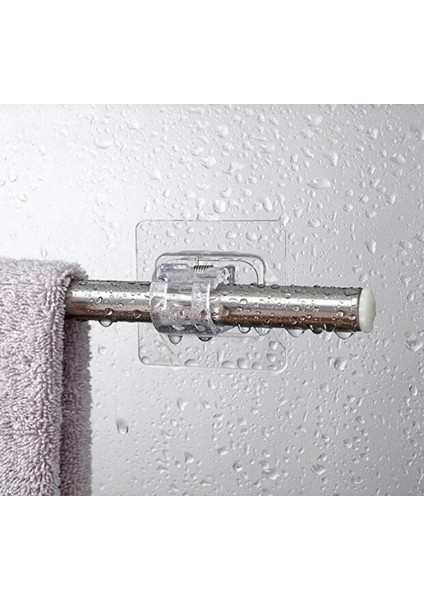 Perde Çubuğu Braketi Kendinden Yapışkanlı Boru Tutucu 2 Adet modelleri