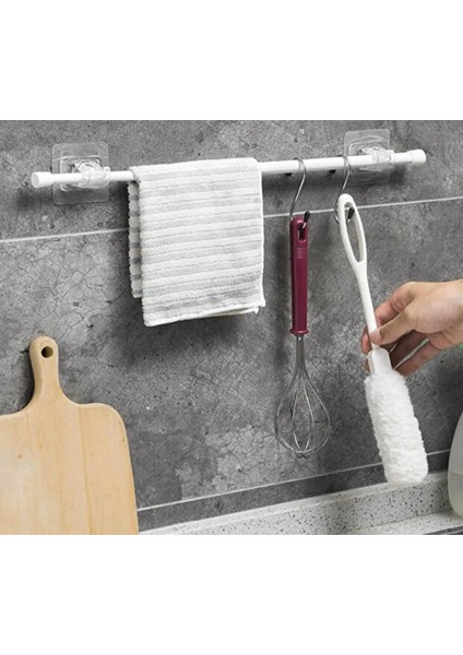 Perde Çubuğu Braketi Kendinden Yapışkanlı Boru Tutucu 2 Adet fırsatları