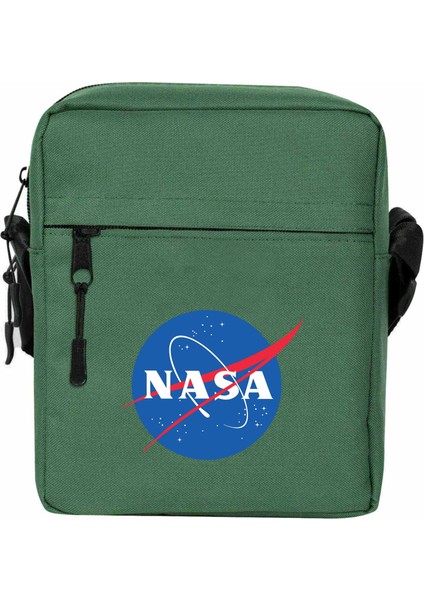 Nasa Logo Omuz Çantası Yeşil Renk