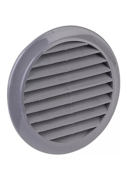 Yuvarlak Dış Duvar Izgarası Çap 100 mm Gri