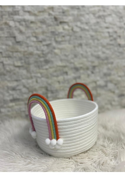 Gökkuşağı Detaylı Çok Amaçlı Sepet, Bebek Hediye Sepeti , Çocuk Odası Organizer (SEPET İÇİNDEKİ ÜRÜNLER GÖRSEL AMAÇLIDIR) fiyatları