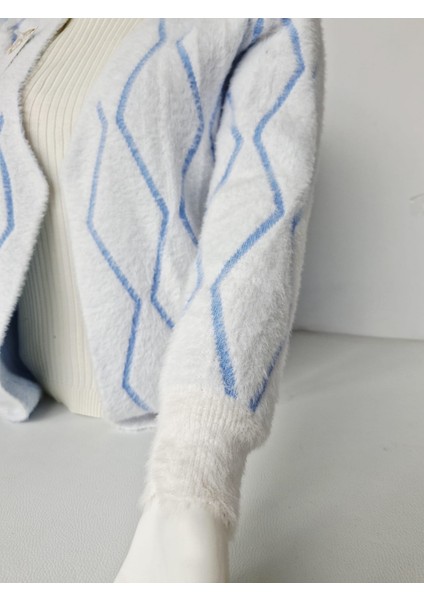 Kadın Yumuşak Dokulu Desenli Triko Hırka - Ceket modelleri