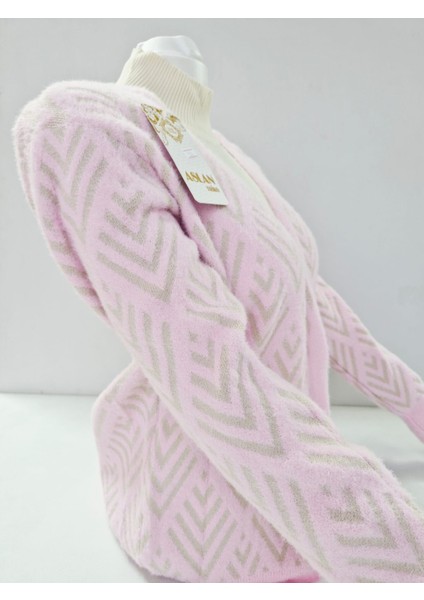 Kadın Yumuşak Dokulu Desenli Triko Hırka - Ceket