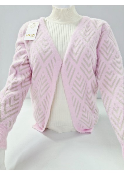 Kadın Yumuşak Dokulu Desenli Triko Hırka - Ceket fırsatları