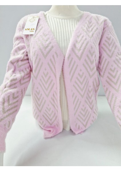 Kadın Yumuşak Dokulu Desenli Triko Hırka - Ceket indirimleri