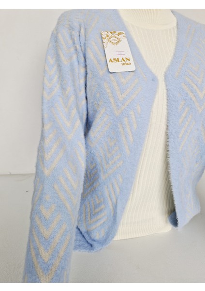 Kadın Yumuşak Dokulu Desenli Triko Hırka - Ceket fırsatları