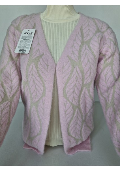 Kadın Yumuşak Dokulu Desenli Triko Hırka - Ceket