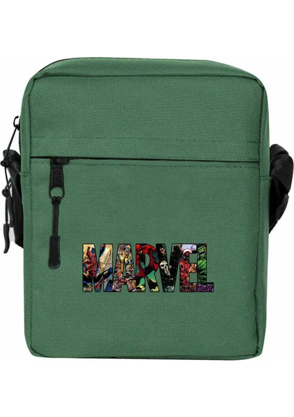 Marvel Heroes In Post 2 Omuz Çantası Yeşil Renk