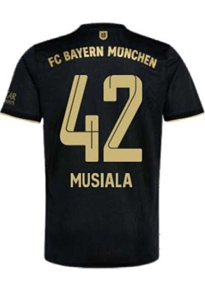 Bayern/münih 2021/22 Sezonu Jamal Musiala Deplasman Forması (Siyahgold) modelleri